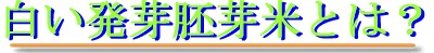 白い発芽胚芽米とは？